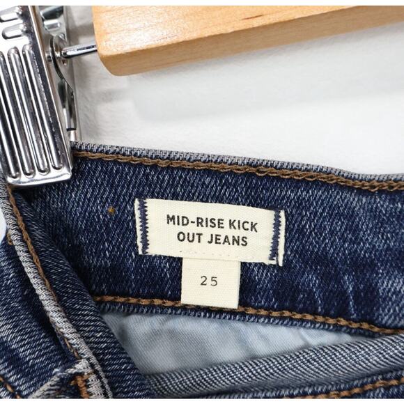 Madewell Kick Out Crop Jeans Lenoir Wash Size 25 Mid Rise Stretch NWT - Picture 9 of 12